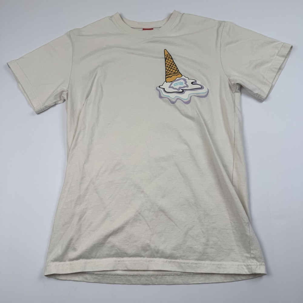 Icecream Shirt Mens Small White Melting Cone Graphic Tee Skate Streetwear BBC